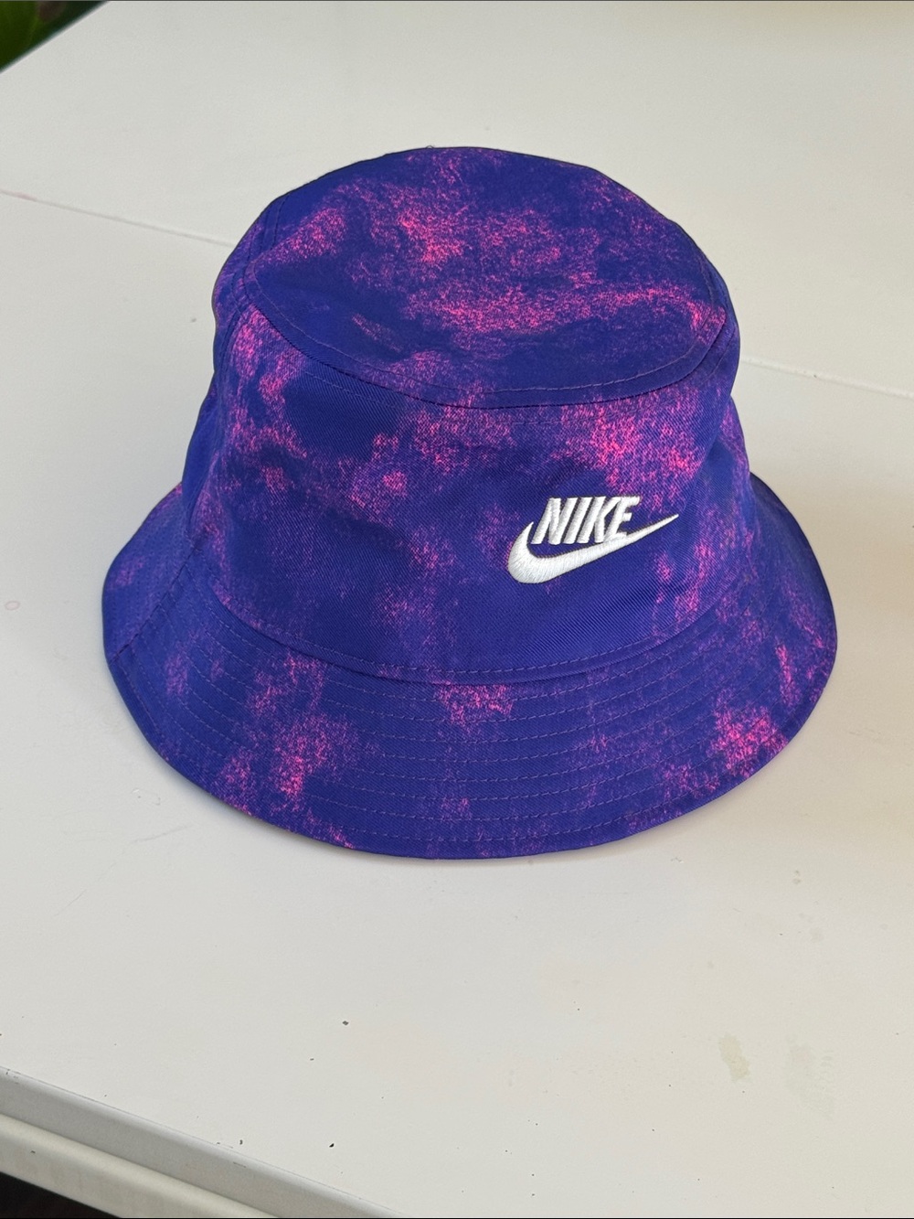 Nike Purple & Pink Tie-Dye Bucket Hat with White Logo